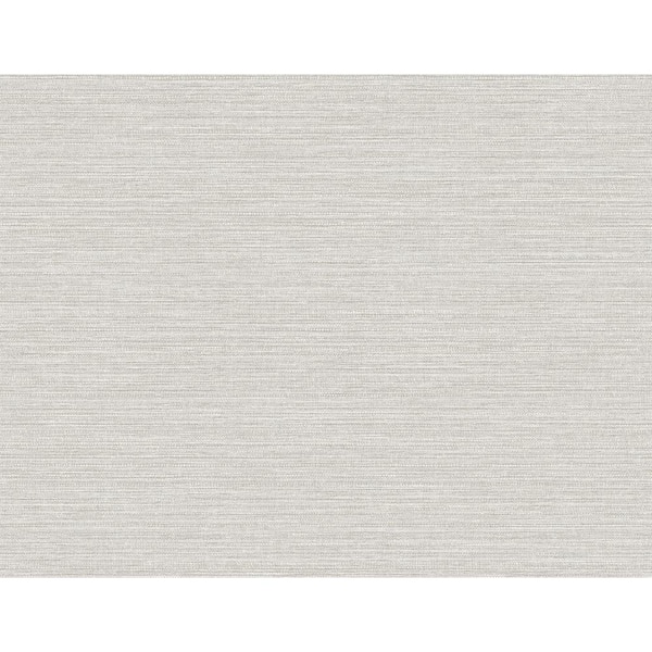 CASA MIA Grasscloth Effect Soft Grey Paper Non-Pasted Strippable Wallpaper Roll (Cover 60.75 sq. ft.)