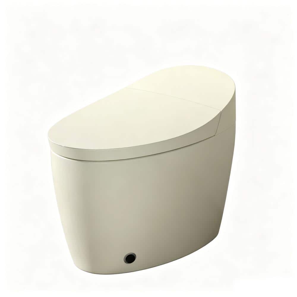1-piece 1.28 GPF Single Flush ADA Smart Toilet in Cream, Heated Seat, Foot Kick,Warm Water & Dryer, Night Light price history on PriceWatchPro