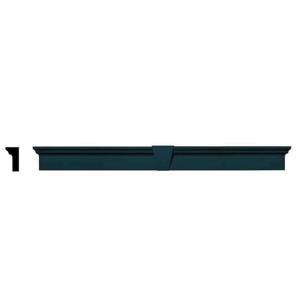 Builders Edge 2-5/8 in. x 6 in. x 65-5/8 in. Composite Flat Panel Window Header with Keystone in 166 Midnight Blue