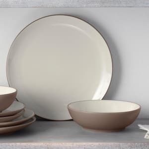 Colorwave Clay 10.5 in. (Tan) Stoneware Coupe Dinner Plates (Set of 4)