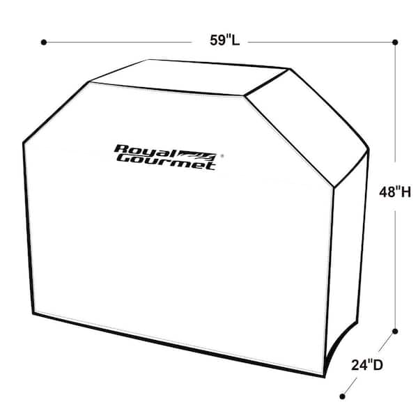 59 in. L Heavy-Duty Oxford BBQ Grill Cover