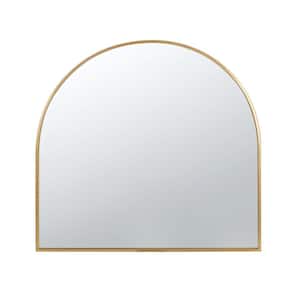 1 in. W x 31 in. H Wooden Frame Gold Wall Mirror