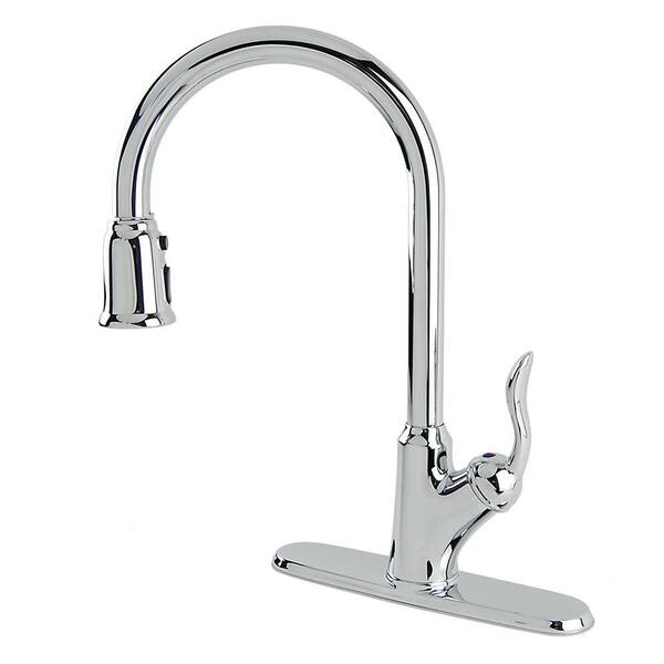 Fontaine Francesca Single-Handle Pull-Down Sprayer Kitchen Faucet in Chrome