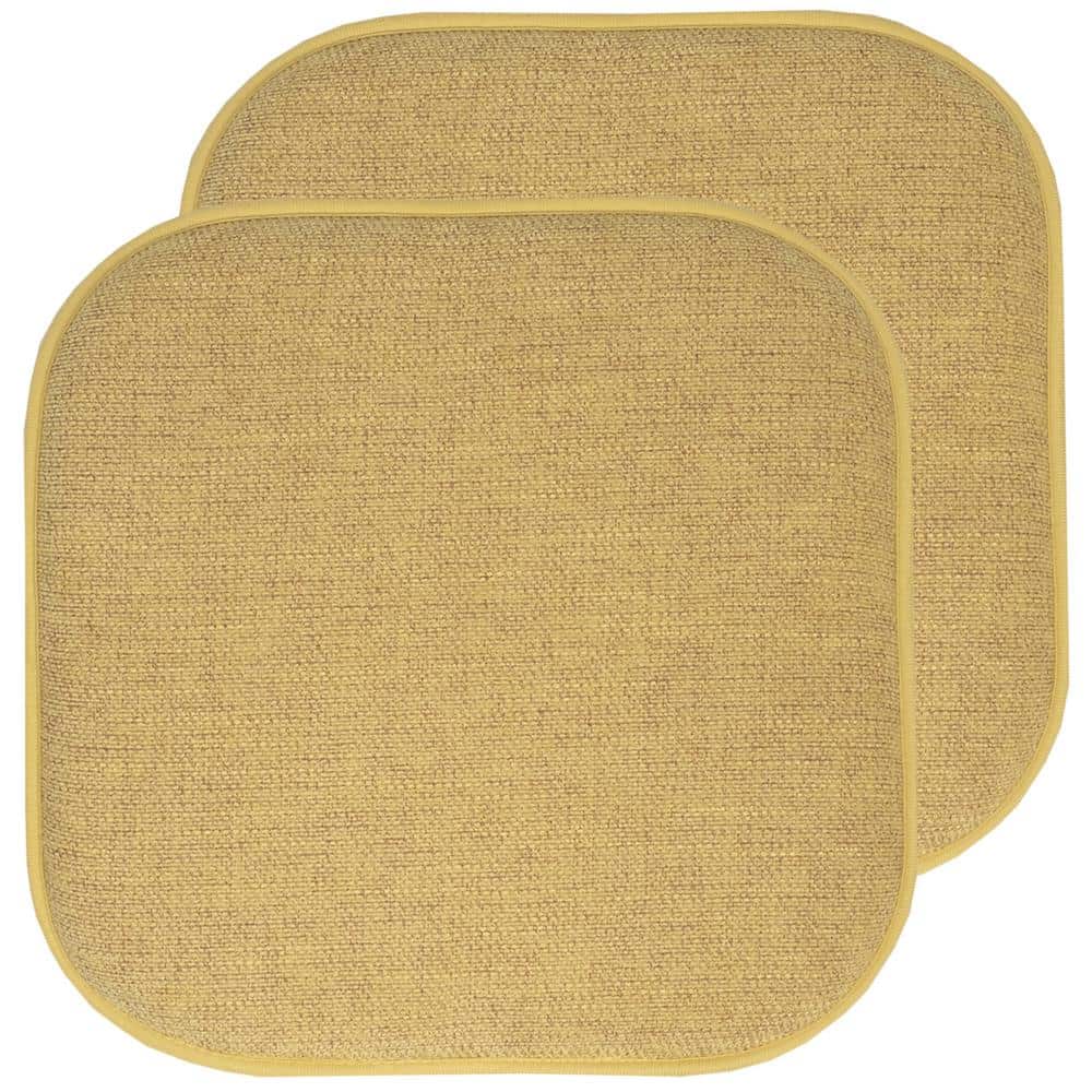 Alexis Gold 16 in. x 16 in. Non Slip Square Memory Foam Seat Chair Cushion Pads (2-Pack) price history on PriceWatchPro