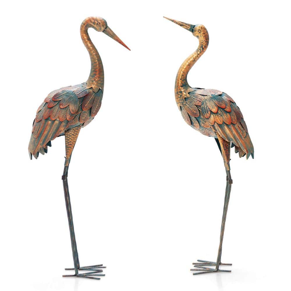 Freestanding Bronze Metal Crane Garden Statue (2-Pack) price history on PriceWatchPro