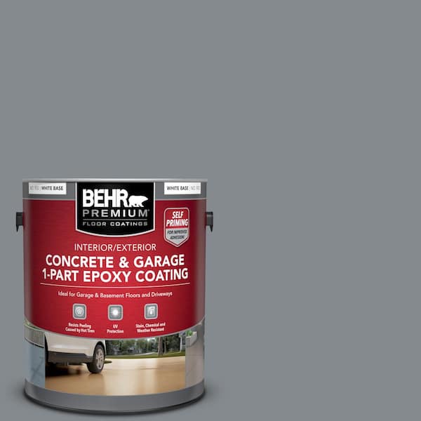 BEHR PREMIUM 1 gal. #PPU26-21 Overcast Self-Priming 1-Part Epoxy Satin Interior/Exterior Concrete and Garage Floor Paint