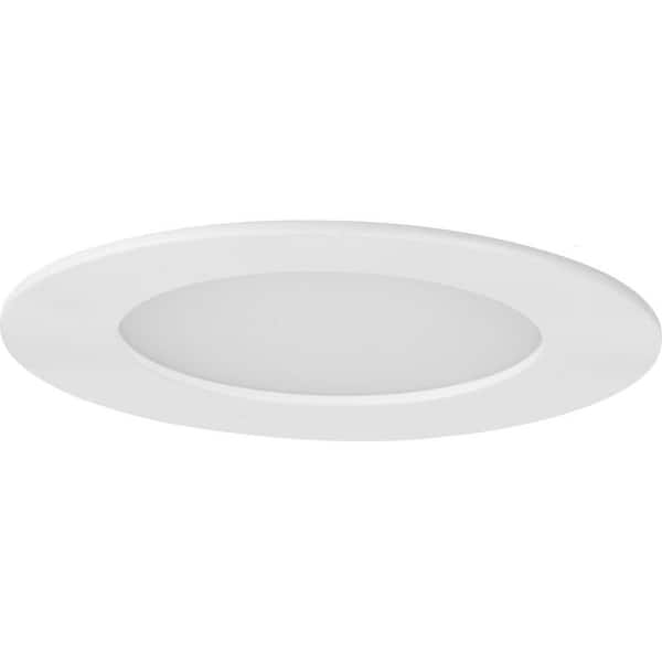 Everlume Collection 4 in. Satin White LED Low Profile Canless Recessed Downlight