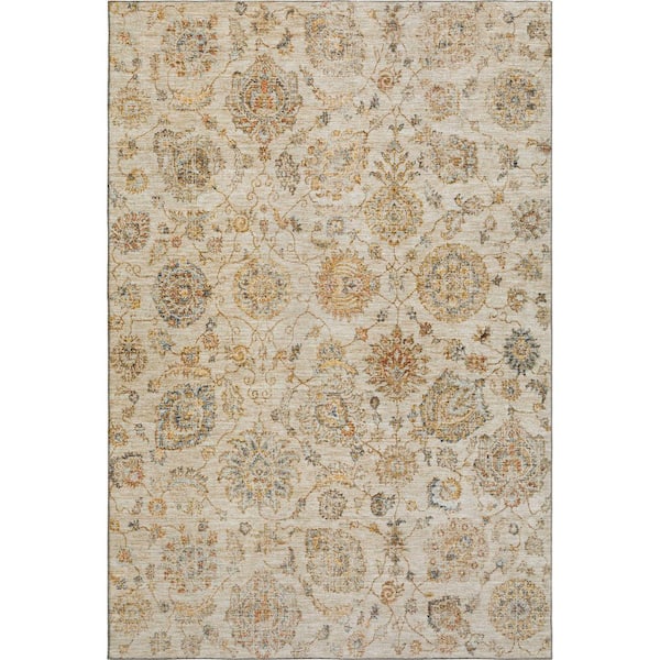 Mayfield Premium Machine Washable Abstract AMF1833 Linen 5 ft. x 7 ft. 6 in. Area Rug