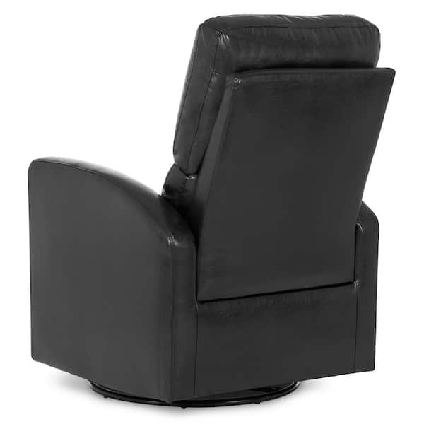 Black leather cheap glider rocker