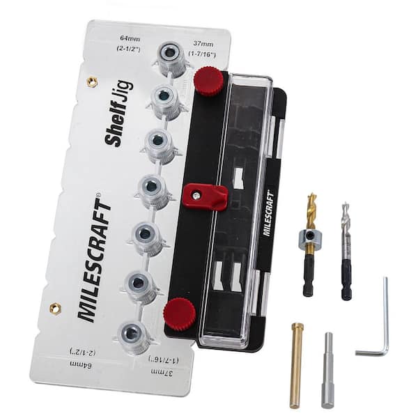 Milescraft Shelf Jig Shelf Pin Drilling Jig for 1/4 in. and 5mm Shelf Pin Holes with Standard 32 mm Spacing