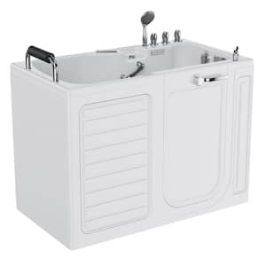 2024 New Model 54 in. x 30 in. Right Drain Walk in Whirlpool Bath Air/Water Jets Combination Massage Bathtub in White