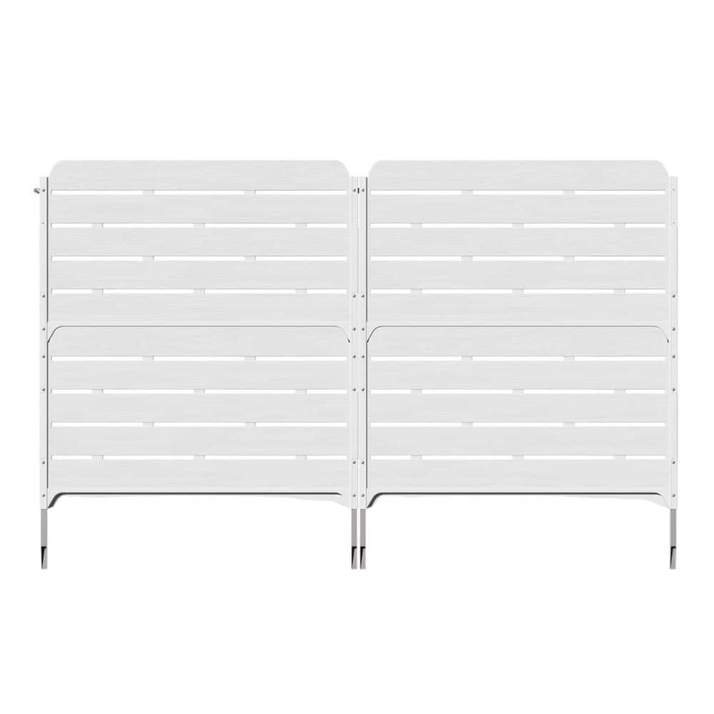 HumblePleb 50 in. W x 45 in. H Plastic No Dig Fence Privacy Screen with ...