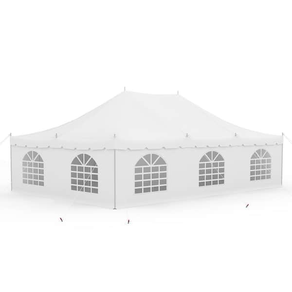 Unbranded 30 ft. x 20 ft. Patio Canopy Outdoor Storage Fabric Canopy with Windows and Adjustable Entrance for Events and Parties 046 WQG 1