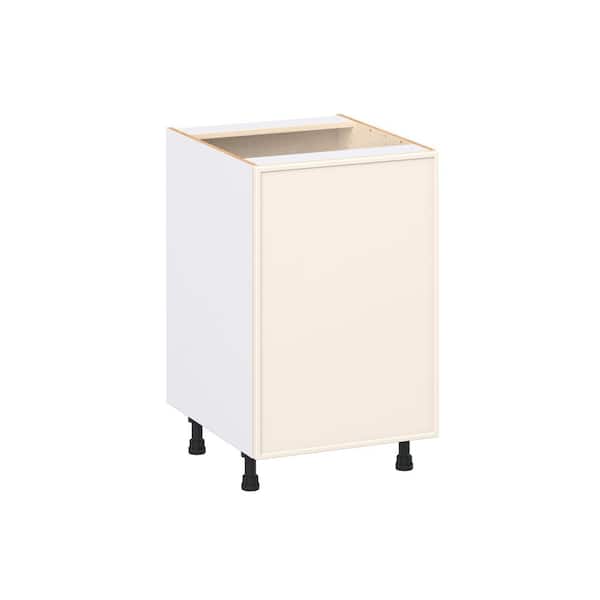 J COLLECTION Fairview 21 in.W x 24 in.D x 34.5 in. H Assembled Slim Shaker Base Kitchen Cabinet in Washed Linen with 3-Inner Drawers