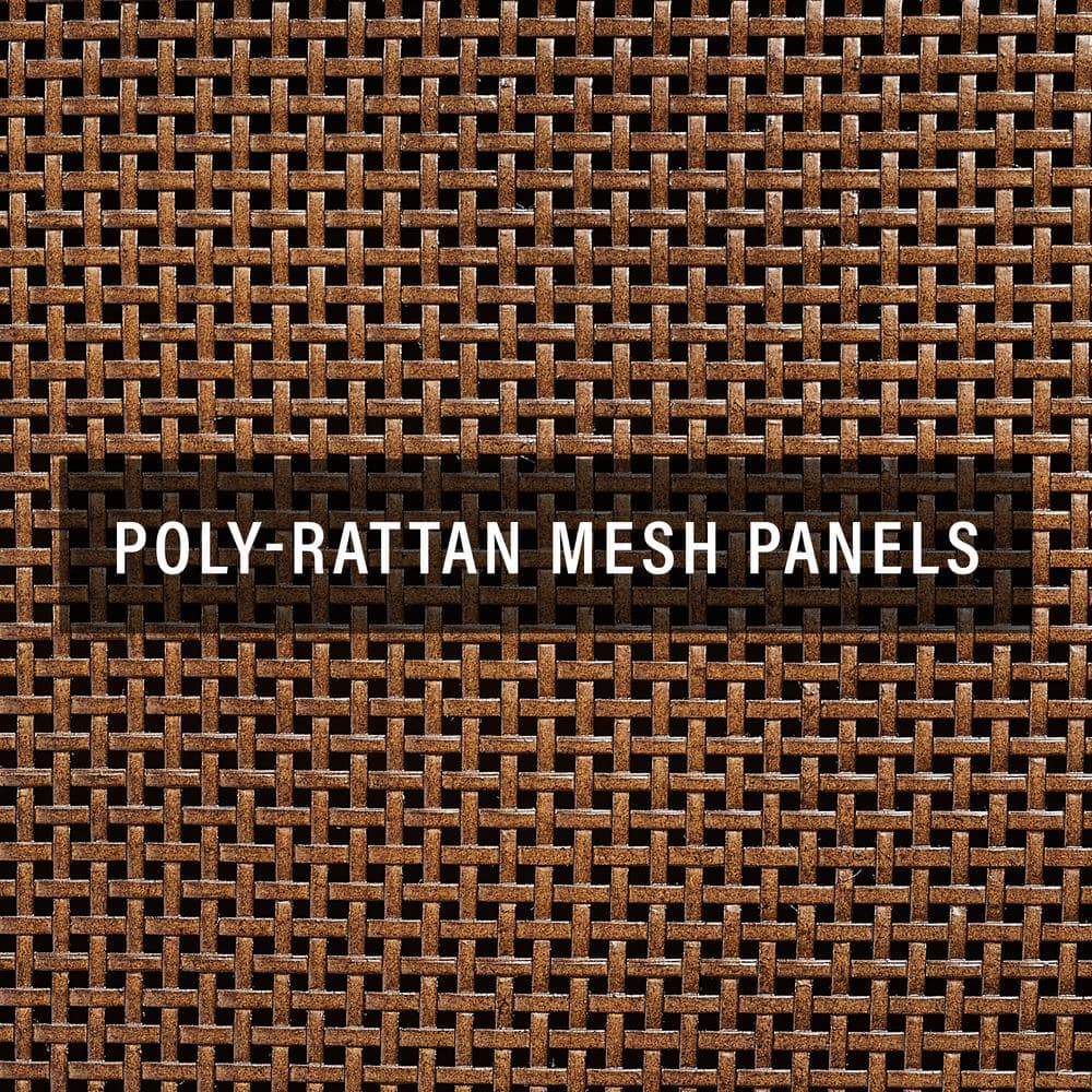 Milo Dark Brown Wood Sideboard with Rattan Panels