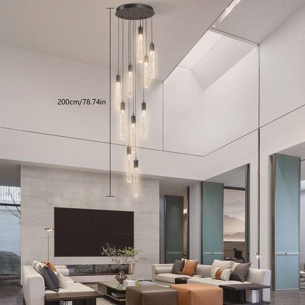 正規品★羽★スワロフスキー★ロング★Naughty Chandelier ★ ZJVAIVE 8-Light Nickel/Sliver Candle Design Hanging Linear