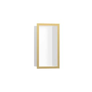 XtraStoris Individual 9 in. W x 15 in. H x 4 in. D Stainless Steel Shower Niche in Polished Gold Optic