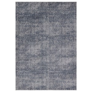 Prim blue 6 ft. 7 in. x 9 ft. 6 in. Dots Area Rug