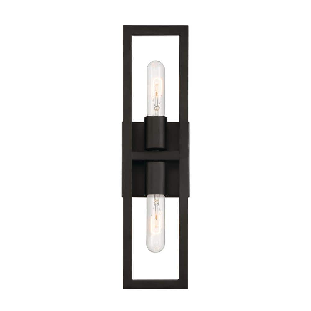 Urban Oasis Matte Black Industrial Dimmable Wall Sconce