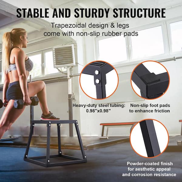 SKYSHALO Plyometric Jump Boxes, 12/18/24 in. Plyo Box