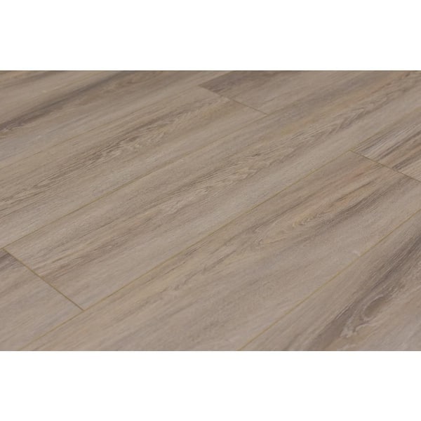 Domaine Metallic Taupe 1 in. T x 4.5 in. W x 94.5 in. L Vinyl Flush Stair Nose Molding