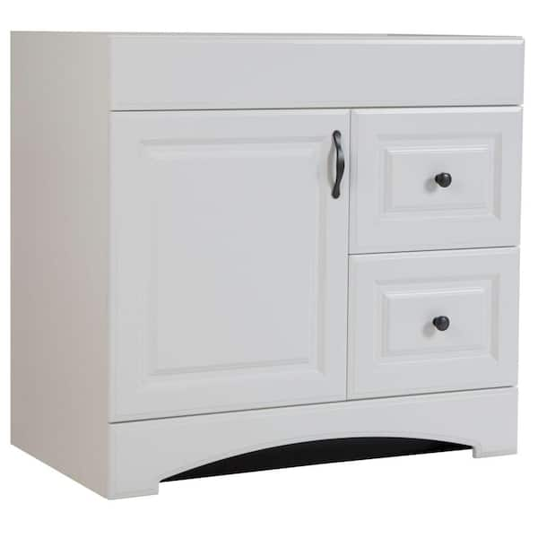 Glacier Bay Regency 36 in. W x 21 in. D x 34 in. H Bath Vanity Cabinet without Top in White