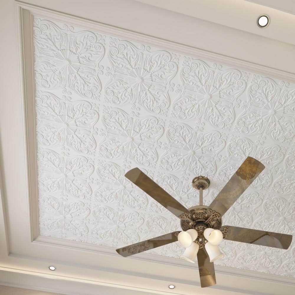 24'' x 24'' White PVC Decorative Ceiling Tile