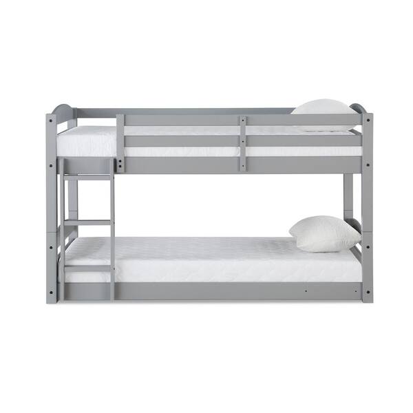 Dorel Living Noma Gray Twin Floor Bunk, Old Fashioned Bunk Beds