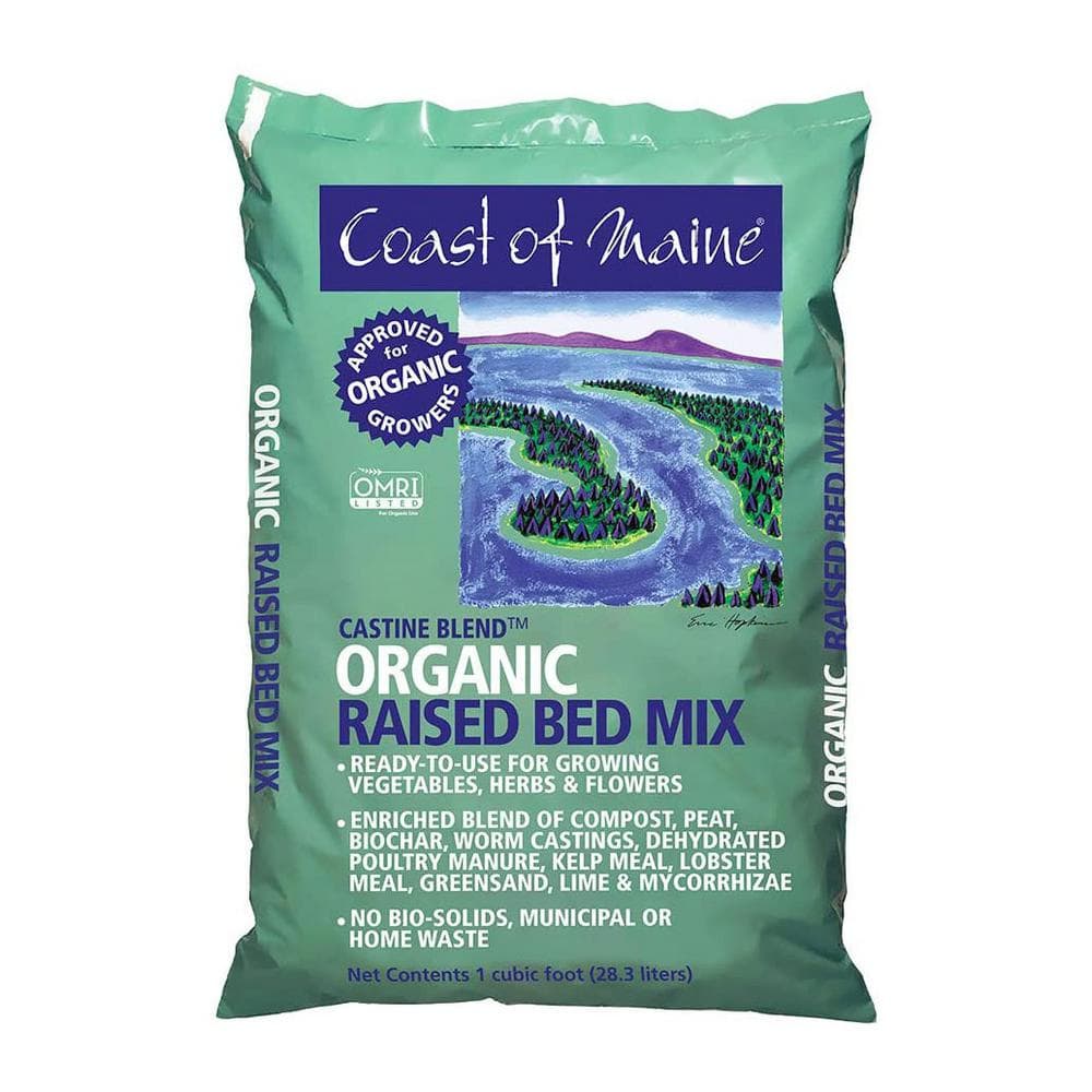 Castine Blend Organic Raised Bed Planter Gardening Mix, 1 cu. ft.