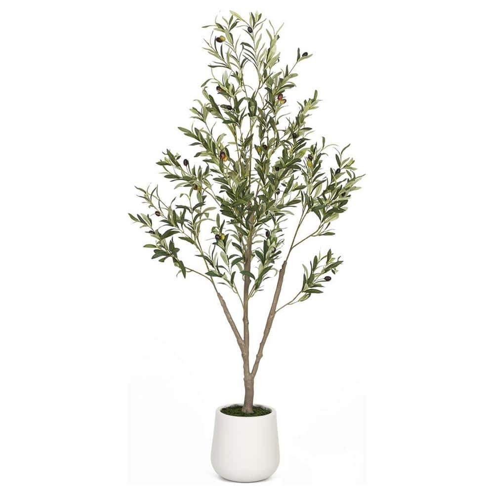 5 ft. Artificial Olive Tree in Pot