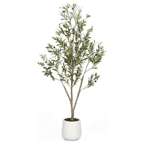 Cubilan 5 ft. Artificial Olive Tree in Pot
