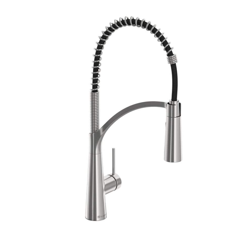 Stainless Steel Single-Handle Pull-Down Kitchen Faucet with Spray