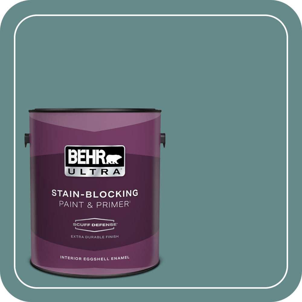 1 gal. #S440-5 Tasmanian Sea Extra Durable Eggshell Enamel Interior Paint & Primer price history on PriceWatchPro