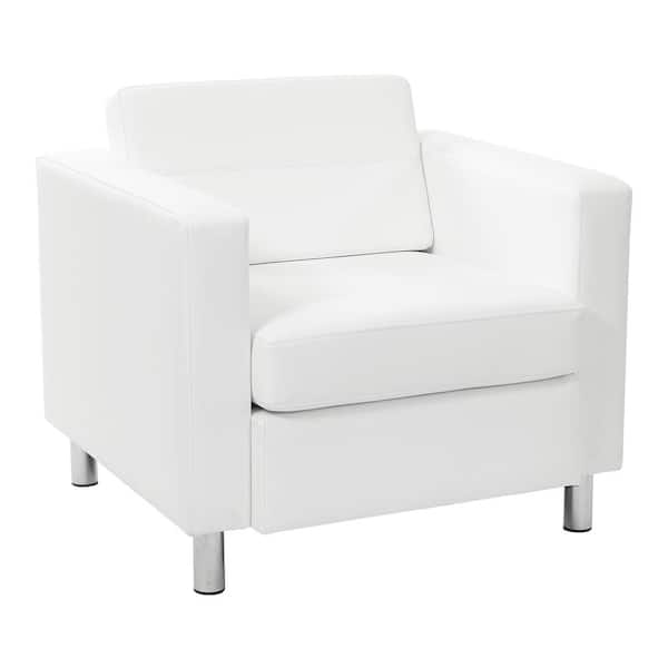 Osp Home Furnishings Pacific White, White Arm Chair