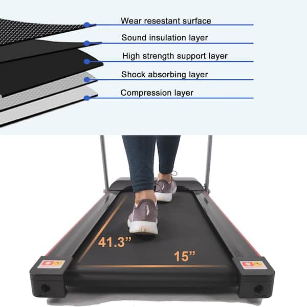 Flat electric treadmill hot sale