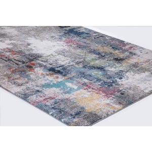 Vintage Collection Aloha Ivory 3 ft. x 4 ft. Abstract Area Rug
