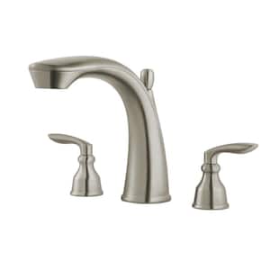 Avalon 2-Handle Deck-Mount Roman Tub Faucet Trim Kit in Brushed Nickel (Valve Not Included)