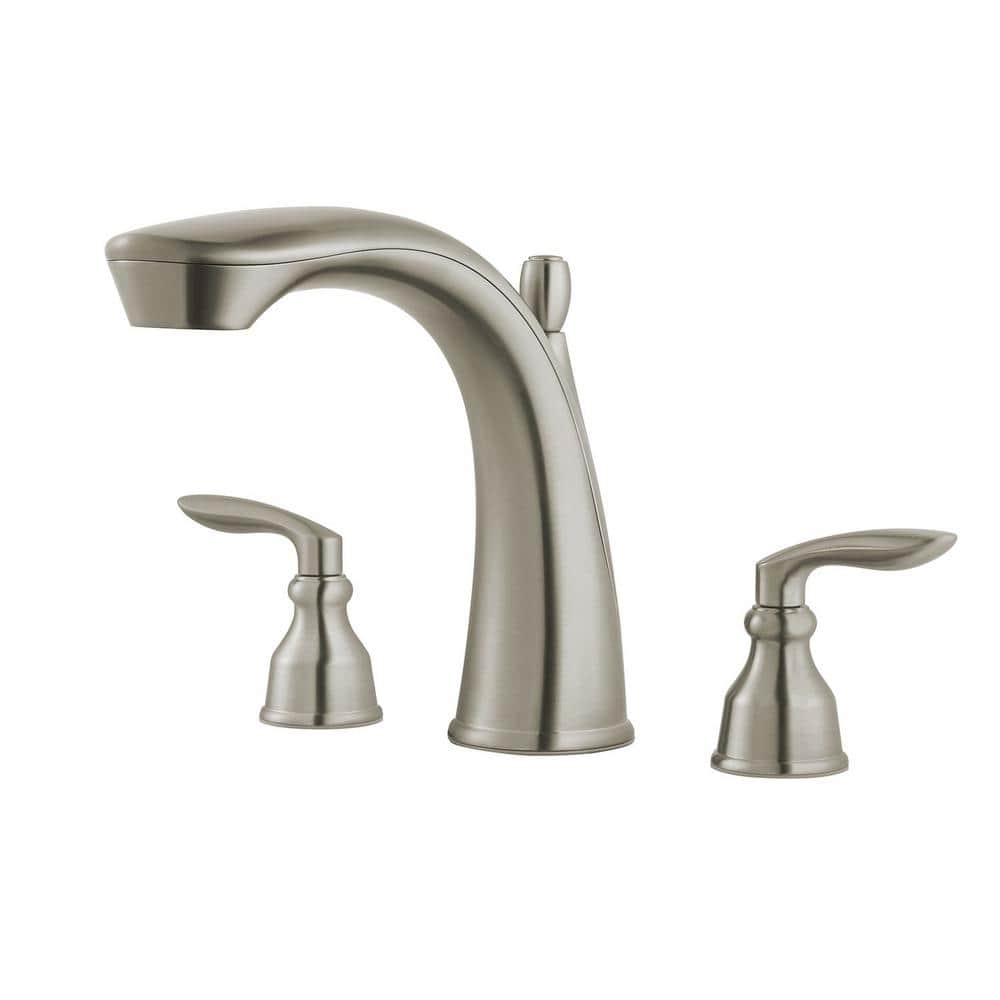 Avalon Brushed Nickel Double Handle Roman Tub Faucet