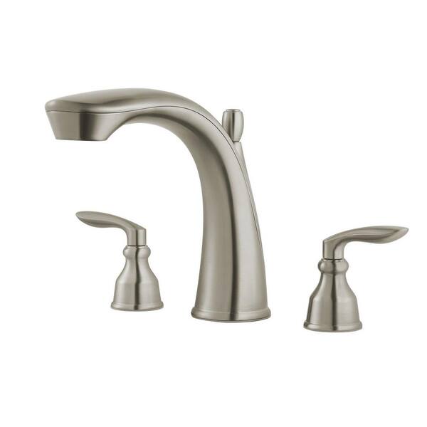 Pfister Avalon 2-Handle Deck-Mount Roman Tub Faucet Trim Kit in Brushed Nickel (Valve Not Included)