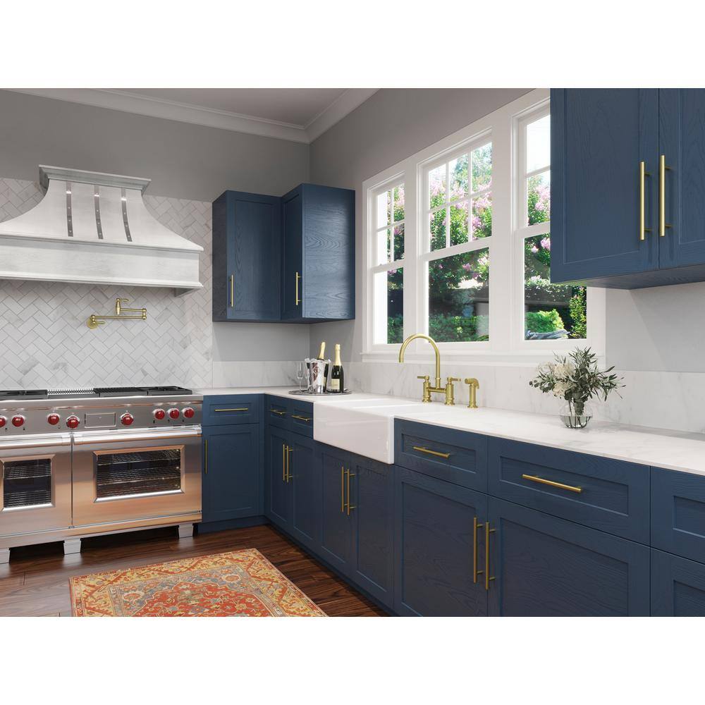Brushed Gold Stainless Steel Kitchen Faucet with Pull-out Spray