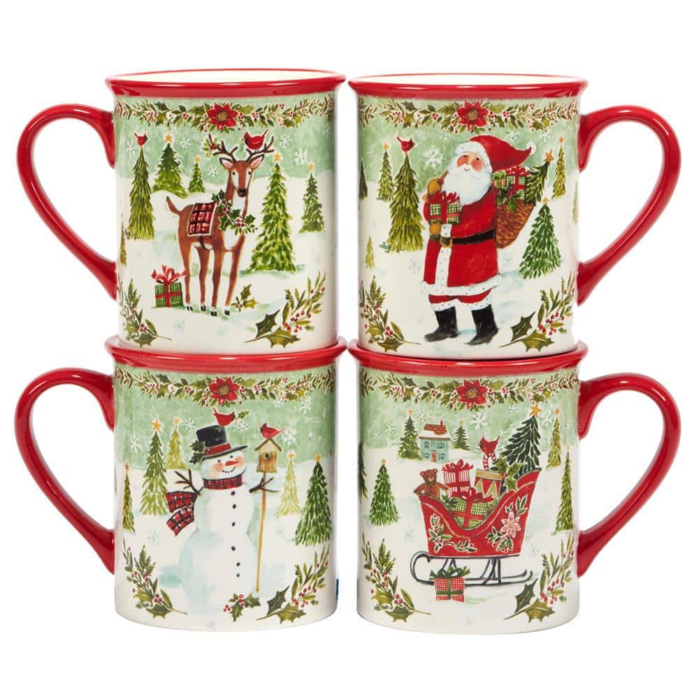 Set of 4 Fancy Colors mugs, porcelain, 10x8 cm, not dishwasher and