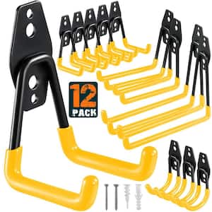 Garage Hooks Heavy Duty, 12-Pack Duty Iron Garage Storage Hooks With Anti- Slip Coating, Tool Hangers For Organizing Power Tools, Bikes, Ladders, Bulk Items, Ropes, Skateboard - View #11