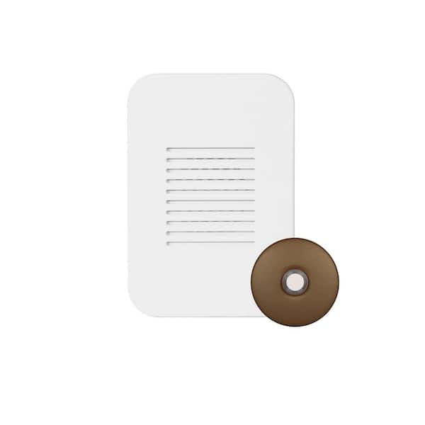 PrimeChime Plus 2 Mini Video Compatible Hardwired Door Bell Chime Kit with Architectural Bronze Stucco Button
