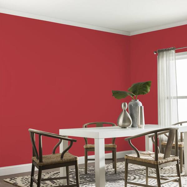 Glidden Premium 5 gal. PPG1187-7 Red Gumball Satin Interior Latex