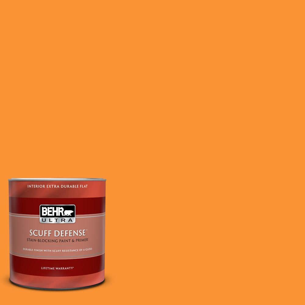 BEHR ULTRA 1 qt. #P240-7 Joyful Orange Extra Durable Flat Interior