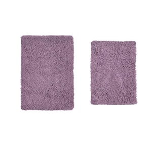 Fantasia Bath Rug 100% Cotton Bath Rugs Set, 2-Piece Set(S+M), Purple