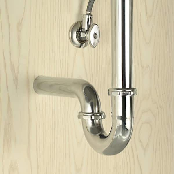 Everbilt 1-1/4in. 22-Gauge Chrome-Plated Brass Sink Drain J-Bend P