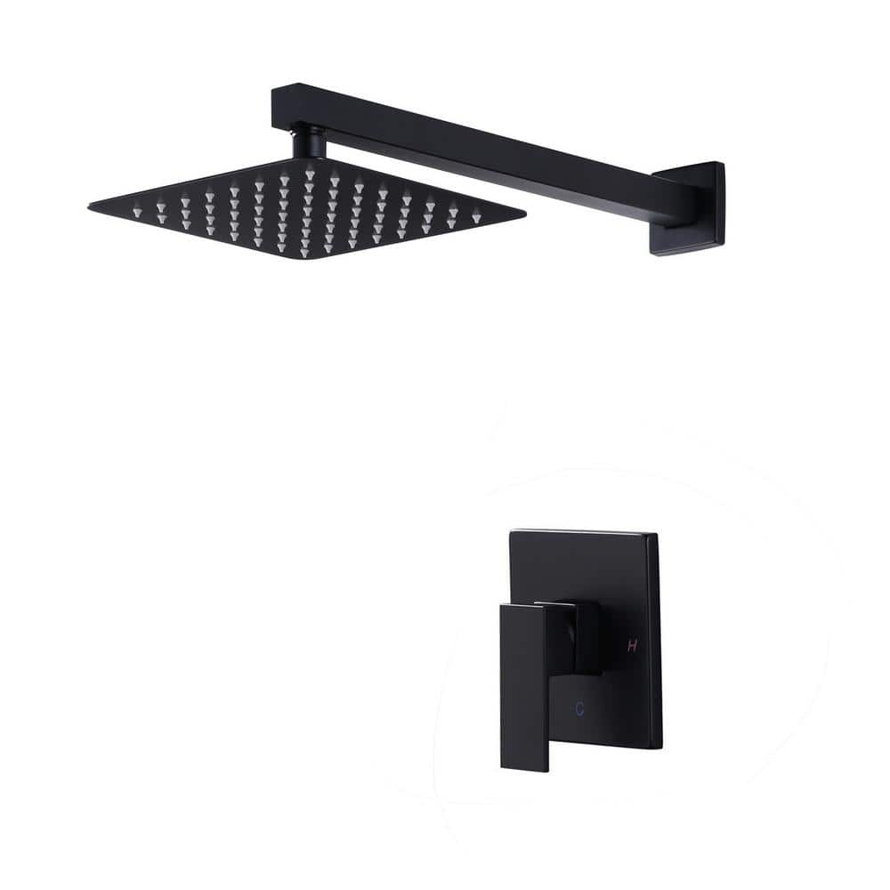 Single Handle 1 -Spray Shower Faucet 1.8 GPM with Pressure Balance in Matte Black (Valve Included) price history on PriceWatchPro