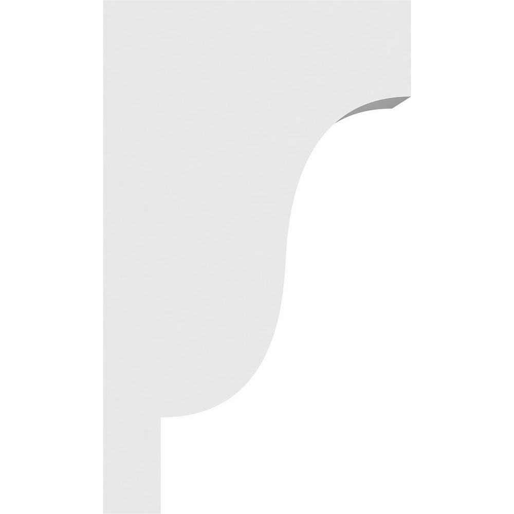 10-Inch White PVC Standard Newport Corbel
