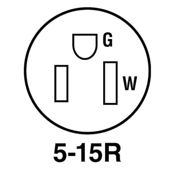 Legrand - Pass & Seymour Dead Front 15 Amp 125-Volt NEMA 5-15R Straight Blade Connector